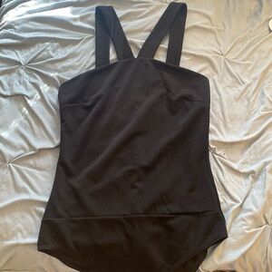 Women’s black body suit
